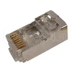                  Джек компьютерный RJ45 (8P8C) кат.5E с экраном (уп.100шт) Rexant 05-1023
               