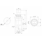 Выключатель-кнопка металл 220В 2А (2с) OFF-(ON) d7.2 красн. Micro (RWD-301 PBS-10B) Rexant 36-3310