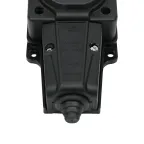 Колодка удлинителя 2-м MultiSet 16А 250В IP44 с заземл. каучук черн. SE MST4102BK