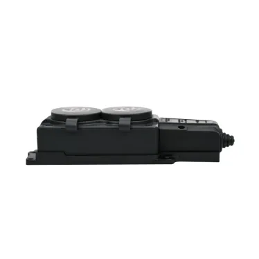 Колодка удлинителя 2-м MultiSet 16А 250В IP44 с заземл. каучук черн. SE MST4102BK