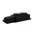 Колодка удлинителя 2-м MultiSet 16А 250В IP44 с заземл. каучук черн. SE MST4102BK