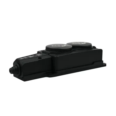 Колодка удлинителя 2-м MultiSet 16А 250В IP44 с заземл. каучук черн. SE MST4102BK