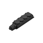 Колодка удлинителя 4-м MultiSet 16А 250В IP44 с заземл. каучук черн. SE MST4104BK