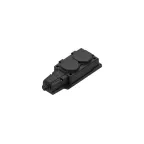 Колодка удлинителя 2-м MultiSet 16А 250В IP44 с заземл. каучук черн. SE MST4102BK