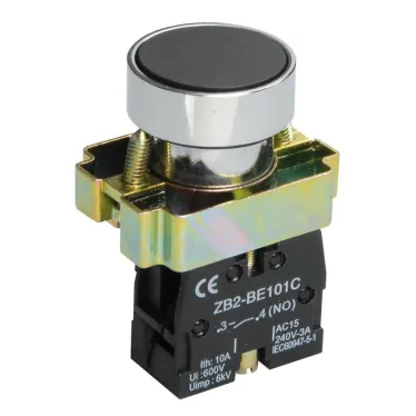 Кнопка LAY5-BA21 1НО без подсветки черн. KARAT IEK BBT60-BA-K02