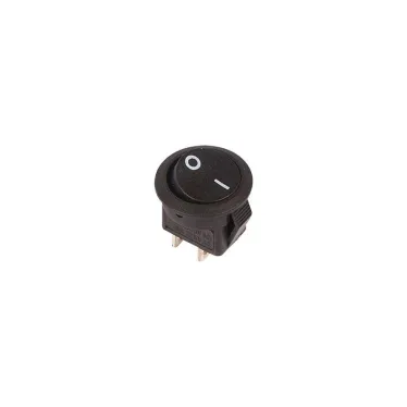 Выключатель клавишный 250В 3А (2с) ON-OFF круглый черн. Micro (RWB-105, SC-214) Rexant 36-2510