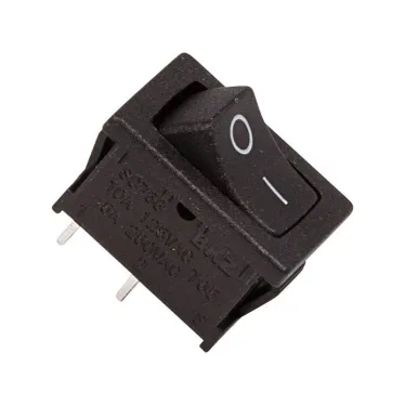 Выключатель клавишный 250В 6А (2с) ON-OFF черн. Mini (RWB-201, SC-768) Rexant 36-2110