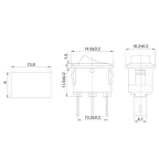 Выключатель клавишный 250В 3А (3с) ON-ON черн. Micro (RWB-102) Rexant 36-2030