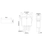 Выключатель клавишный 250В 6А (2с) ON-OFF красн. Mini (RWB-103 SC-766 MRS-101-5) Rexant 36-2051