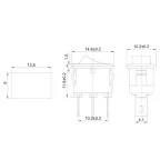 Выключатель клавишный 250В 3А (3с) ON-ON красн. Micro (RWB-102) Rexant 36-2031