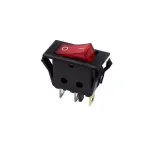 Выключатель клавишный 250В 15А (3с) ON-OFF красн. с подсветкой (RWB-413, SC-788) Rexant 36-2225