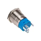 Кнопка антивандальная d19 250В с фикс. (5с) ON-OFF/OFF-ON подсветка красн. Rexant 36-3440