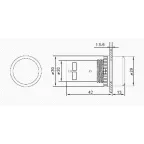 Кнопка EB22 возвратная желт. NO+NC 300В Rexant 36-5532