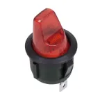 Выключатель клавишный круглый 12В 16А (3с) ON-OFF красн. с подсветкой (RWB-224 SС-214) Rexant 36-2590