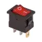 Выключатель клавишный 12В 15А (3с) ON-OFF красн. с подсветкой Mini (RWB-206-1, SC-768) Rexant 36-2170