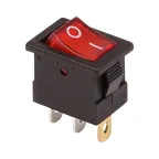Выключатель клавишный 12В 15А (3с) ON-OFF красн. с подсветкой Mini (RWB-206-1, SC-768) Rexant 36-2170