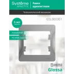 Рамка 1-м Glossa алюм. SE GSL000301
