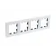 Рамка 4-м AtlasDesign Nature стекло бел. SE ATN320104