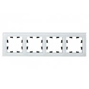 Рамка 4-м AtlasDesign Nature стекло бел. SE ATN320104
