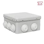 Коробка распределительная КМР-030-014 100х100х50 IP55 с крышкой для прямого монтажа 10 мембранных вводов сер. EKF plc-kmr-030-014