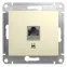 Розетка компьютерная 1-м СП Glossa RJ45 кат.5E механизм беж. SE GSL000281K