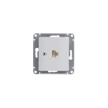 Розетка компьютерная 1-м СП Glossa RJ45 кат.5E механизм бел. SE GSL000181K