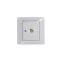 Розетка компьютерная 1-м СП Glossa RJ45 кат.5E механизм бел. SE GSL000181K