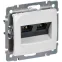 Розетка компьютерная 2-м СП Valena RJ45 кат.5E UTP на захватах механизм бел. IEK 774231