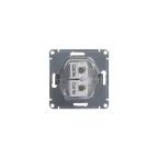 Розетка компьютерная 2-м Glossa RJ45 кат.5E механизм бел. SE GSL000185KK