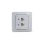 Розетка компьютерная 2-м Glossa RJ45 кат.5E механизм бел. SE GSL000185KK
