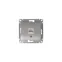 Розетка компьютерная 1-м Glossa RJ45 кат.5E механизм платина SE GSL001281K