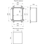 Корпус пластиковый ЩМП-П 400х300х220мм УХЛ1 IP65 IK10 box403022_g ЭРА Б0052365
