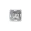 Розетка компьютерная + телевизионная 2-м AtlasDesign RJ45 кат.5E + TV механизм алюм. SE ATN000389