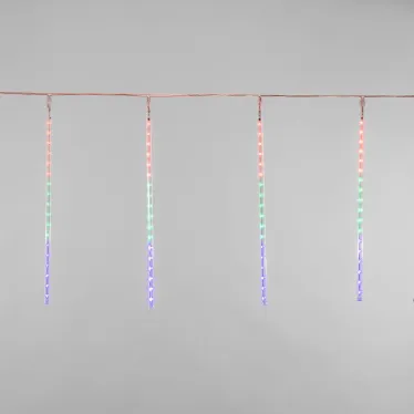 Гирлянда светодиодная "Тающие сосульки" 3.5м 8шт х50см шаг 50см 288LED мультиколор 3.6Вт 230В IP20 трансф. в компл. провод черн. Neon-Night 256-319-6