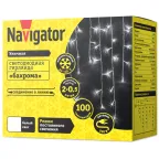 Гирлянда светодиодная 61 842 NGF-I01-100CW-8-3.5m-230-TR-IP44 Navigator 61842
