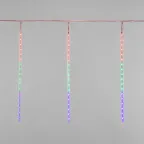 Гирлянда светодиодная "Тающие сосульки" 3.5м 8шт х50см шаг 50см 288LED мультиколор 3.6Вт 230В IP20 трансф. в компл. провод черн. Neon-Night 256-319-6