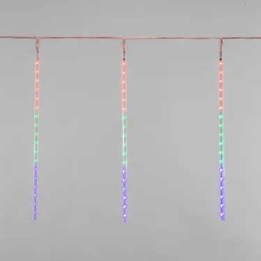 Гирлянда светодиодная "Тающие сосульки" 3.5м 8шт х50см шаг 50см 288LED мультиколор 3.6Вт 230В IP20 трансф. в компл. провод черн. Neon-Night 256-319-6