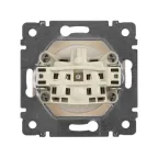Розетка 1-м СП Valena 16А IP21 без заземл. на винтах механизм бел. IEK 774416