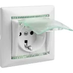 Розетка 1-м СП Valena 16А IP44 2P+E с заземл. защ. шторки с крышкой немецк. стандарт механизм бел. IEK 774220