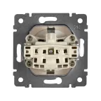 Розетка 1-м СП Valena 16А IP21 с заземл. на винтах механизм бел. IEK 774420