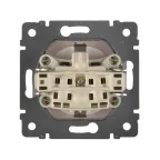 Розетка 1-м СП Valena 16А IP21 2P+E с заземл. защ. шторки с крышкой винты механизм бел. IEK 774422