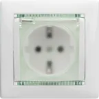 Розетка 1-м СП Valena 16А IP44 2P+E с заземл. защ. шторки с крышкой немецк. стандарт механизм бел. IEK 774220