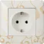 Розетка 1-м СП Valena Life 16А IP2X 250В 2P+E безвинтов. клеммы с лицев. панелью механизм бел. Leg 753421