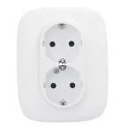 Розетка 2-м СП Valena Allure 16А IP20 250В 2х2P+E защ. шторки безвинт. клеммы с лицев. панелью бел. Leg 753726