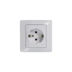 Розетка 1-м СП Glossa 16А IP20 с заземл. механизм бел. SE GSL000143