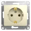 Розетка 1-м СП Glossa 16А IP20 с заземл. механизм беж. SE GSL000243