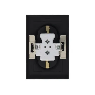 Розетка 2-м СП AtlasDesign 16А IP20 с заземл. в сборе карбон SE ATN001024