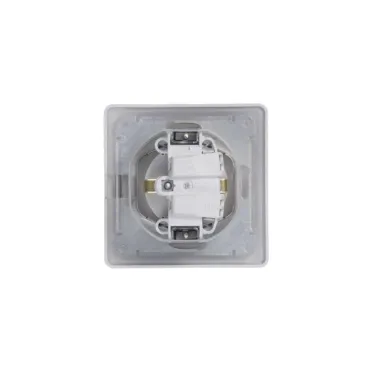 Розетка 1-м СП Glossa 16А IP44 с заземл. защ. шторки с крышкой в сборе бел. SE GSL000148