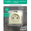 Розетка 1-м СП Glossa 16А IP20 без заземл. механизм беж. SE GSL000241