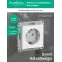 Розетка 1-м СП AtlasDesign 16А IP20 с заземл. механизм бел. SE ATN000143